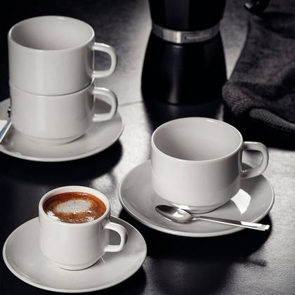 Imagem de Conjunto de Xicara e Pires De Porcelana 240ml Chá Paola Tramontina 2 Peças