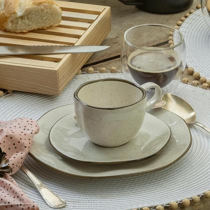 Imagem de Conjunto de Xícaras Com Pires Ryo Maresia 04 Peças 220ml