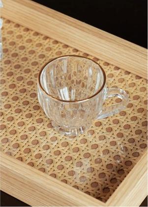 Imagem de Conjunto de Xícaras Renaissance com Fio de Ouro em Cristal Ecológico 80ml 6 Peças - Lyor