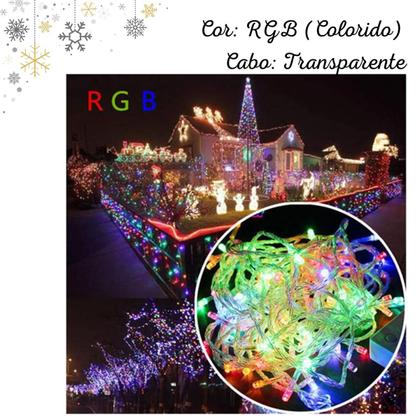 Imagem de Conjunto Decorativo Natalino Pisca-Pisca com 100 Led (10 metros)