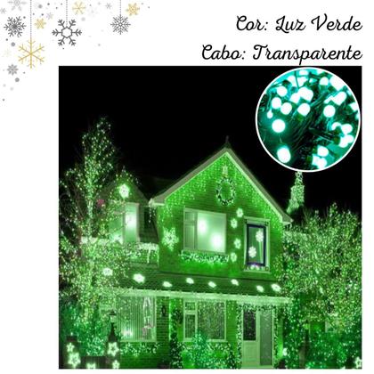 Imagem de Conjunto Decorativo Natalino Pisca-Pisca com 100 Led Fosco - 10 metros