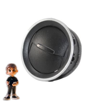 Imagem de Conjunto Difusor Ar Prata Botão Preto Gol G4 G5 G6 2013 2014 A 2016