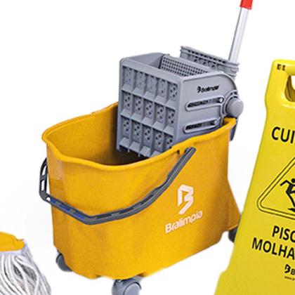 Imagem de Conjunto Doblo 20 Flex Amarelo Para Limpeza Completa BRALIMPIA