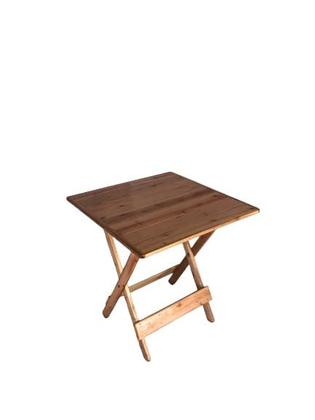 Imagem de Conjunto Dobrável de Mesa com 4 Cadeiras - Envernizado