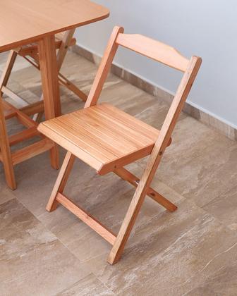 Imagem de Conjunto Dobrável Prático Mesa 4 Cadeiras Soft Mel Bar Cozinha