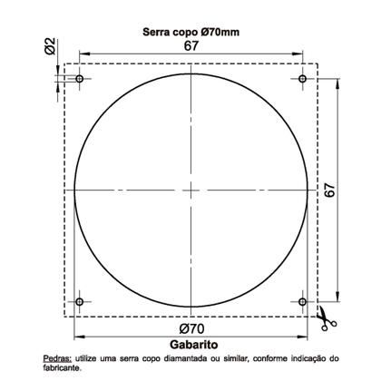 Imagem de Conjunto Duas Tomadas Vermelhas 20A Para Móvel 80x80mm Sleek