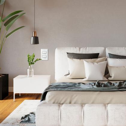 Imagem de Conjunto duplo 2 Interruptores Paralelos 4x2 10a Branco Infiniti Margirius