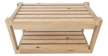 Imagem de Conjunto Duplo de Prateleiras Design Escada Portátil e   Armário Para Mantimentos De Madeira Uso Geral Cozinha