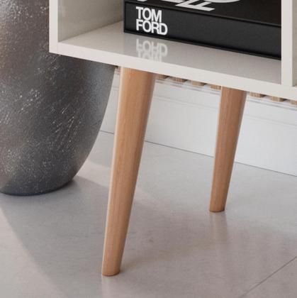 Imagem de Conjunto Elegance - Aparador Buffet Bar + Mesa Apoio e Lateral - OffWhite/Nature