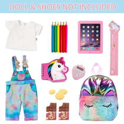 Imagem de Conjunto Escolar para Boneca Americana de 18 Polegadas - DONTNO