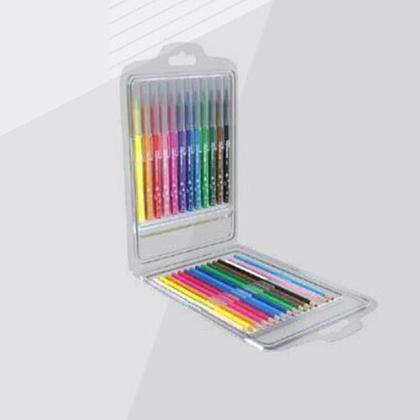 Imagem de Conjunto Escolar Tris Mega Colorido 26pcs Lápis + Canetinha