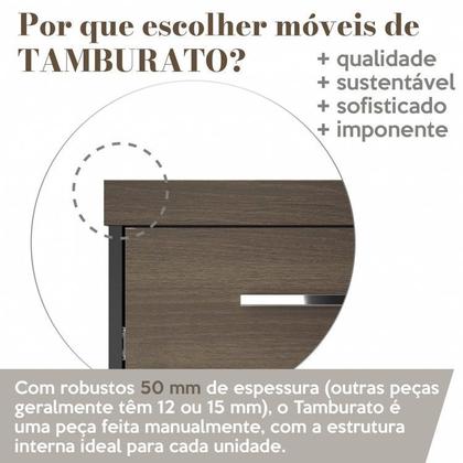 Imagem de Conjunto Escritório 2 Peças 1 Mesa em L Tamburato 160cm 1 Gaveteiro