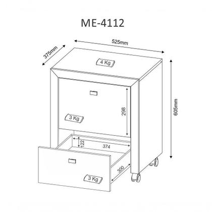 Imagem de Conjunto Escritorio Completo 5 Peças Cj2 Branco Branco
