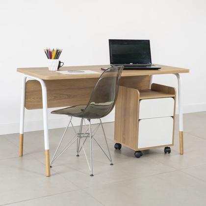 Imagem de Conjunto Escritorio Home Office 2 Peças 27988X27998 Branco Hanover Artesano