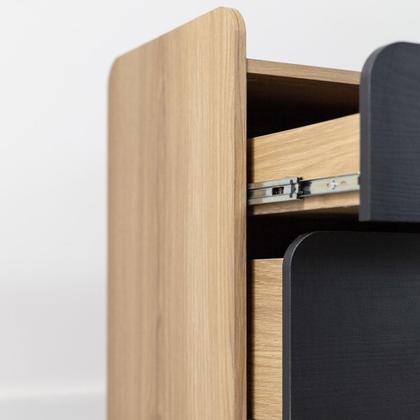 Imagem de Conjunto Escritorio Home Office 2 Peças 28001X27998 Nero Hanover Artesano