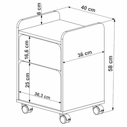 Imagem de Conjunto Escritorio Home Office 2 Peças 28001X27998 Nero Hanover Artesano