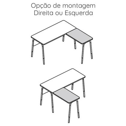 Imagem de Conjunto Escritorio Home Office 2 Peças 28001X27998 Nero Hanover Artesano