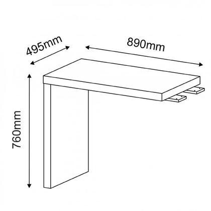 Imagem de Conjunto Escritório Home Office 2 peças com Mesa Tamburato 160cm Mesa de Apoio