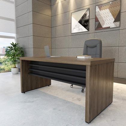 Imagem de Conjunto Escritório Home Office 2 peças com Mesa Tamburato 160cm Mesa de Apoio