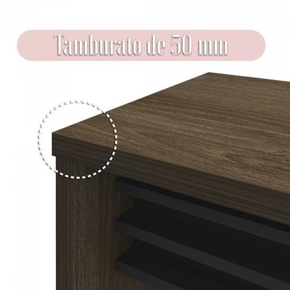 Imagem de Conjunto Escritório Home Office 2 peças com Mesa Tamburato 160cm Mesa de Apoio