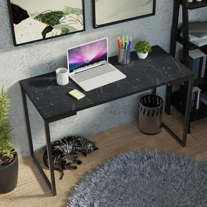 Imagem de Conjunto Escritório Home Office com Mesa Industrial + Estante Escada Madesa