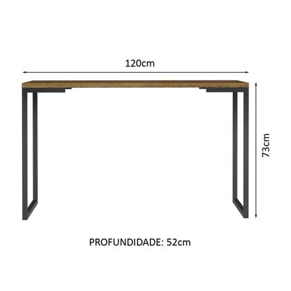 Imagem de Conjunto Escritório Home Office com Mesa Industrial + Estante Escada Rustic/Preto Madesa