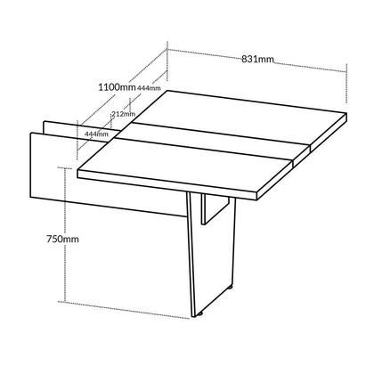 Imagem de Conjunto Escritório: Mesa Reunião 6375 + 2 Módulos 6377