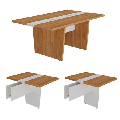 Imagem de Conjunto Escritório: Mesa Reunião 6375 + 2 Módulos 6377
