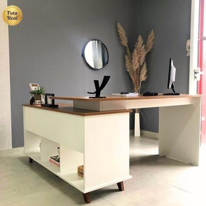 Imagem de Conjunto Escritório para 2 Pessoas 2 Escrivaninhas Gold