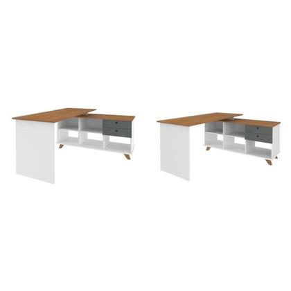 Imagem de Conjunto Escritório para 2 Pessoas 2 Escrivaninhas Gold