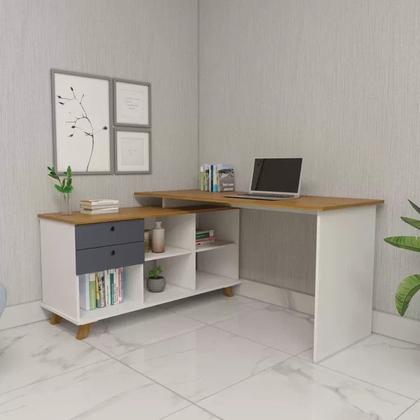 Imagem de Conjunto Escritório para 2 Pessoas 2 Escrivaninhas Gold