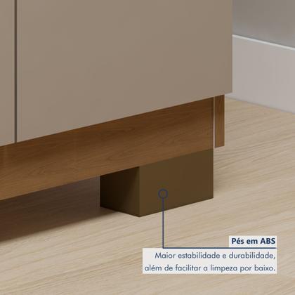 Imagem de Conjunto Escrivaninha 1 Gaveta com Rodízios Giga e Armário Multiuso 2 Portas com Chave Asteca