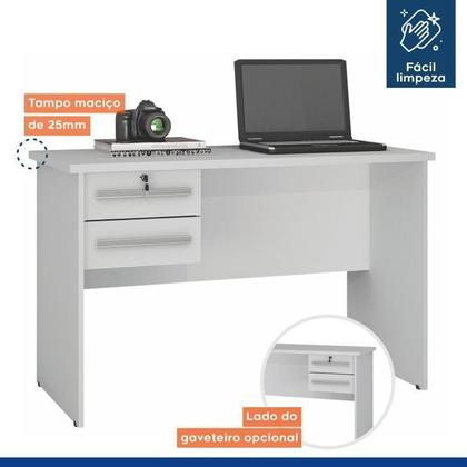 Imagem de Conjunto Escrivaninha 2 Gavetas Byte e Armário Multiuso 1 Porta com Espelho João Pessoa