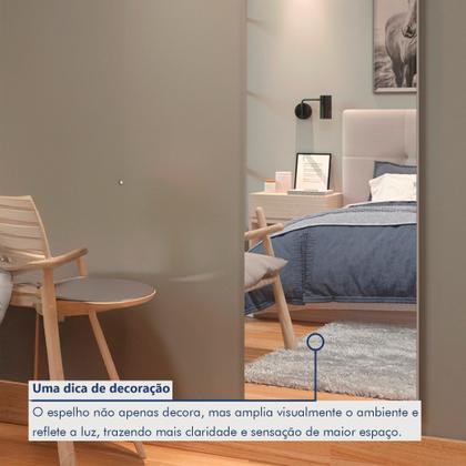 Imagem de Conjunto Escrivaninha 5 Gavetas Berlim e Espelho Retangular 180cm Flora