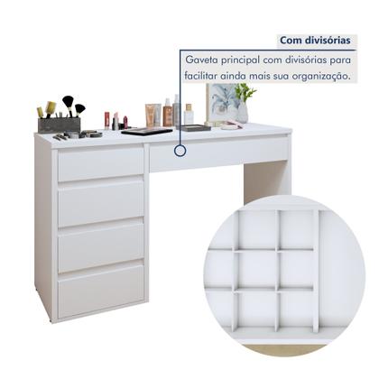 Imagem de Conjunto Escrivaninha 5 Gavetas Berlim e Espelho Retangular 180cm Flora