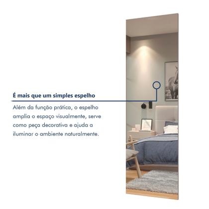 Imagem de Conjunto Escrivaninha 5 Gavetas Berlim e Espelho Retangular 180cm Flora