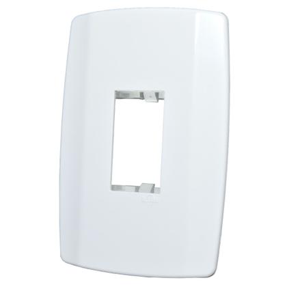 Imagem de Conjunto Espelho 4x2 Com 1 Interruptor Simples Vertical 10A 250V Linha Slim Ilumi (Ref.: 8017)