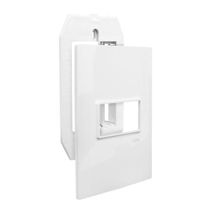 Imagem de Conjunto Espelho 4x2 com 1 Tomada 10A 250V~ Horizontal Linha Vivaz Ilumi - 78140