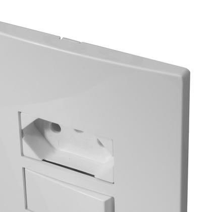 Imagem de Conjunto Espelho 4x2 com 2 Interruptores Simples + 1 Tomada 10A 250V Linha i9 Ilumi - 94210