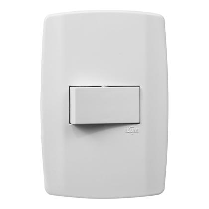 Imagem de Conjunto Espelho 4x2 com Interruptor Simples 10A 250V~ Horizontal Linha Slim Ilumi - 80173