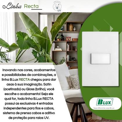 Imagem de Conjunto Espelho Com 1 Interruptor Horizontal Recta - B.lux