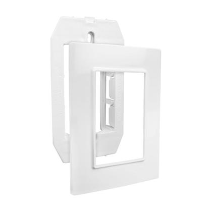 Imagem de Conjunto Espelho Monobloco 4x2 2 Tomadas Separadas 20A 250V Com Suporte Linha Vivaz - Ilumi - 78121