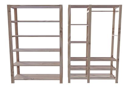 Imagem de Conjunto Estante Oferta C/ Maleiro 190x170cm Resistente Para Revistas