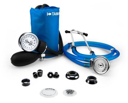 Imagem de Conjunto Estetoscópio E Esfigmomanômetro C200 Azul Incoterm