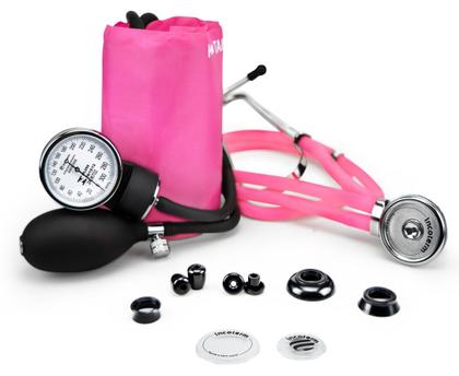 Imagem de Conjunto Estetoscópio E Esfigmomanômetro C200 Pink Incoterm