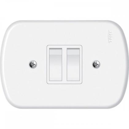 Imagem de Conjunto Fame 4X2 Branco Com Placa 1Simples+1Paralelo