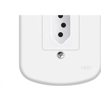 Imagem de Conjunto Fame 4X2 Branco Com Placa 1Tomada 10A