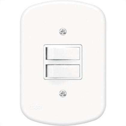 Imagem de Conjunto Fame 4X2 Branco Com Placa 2Paralelos