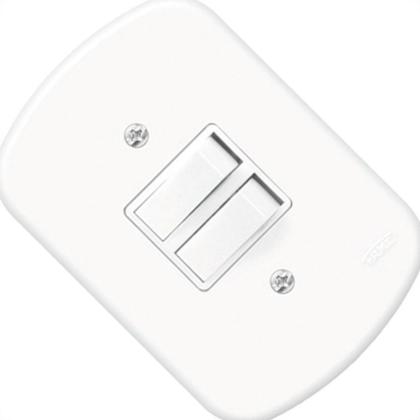 Imagem de Conjunto Fame 4X2 Branco Com Placa 2Paralelos