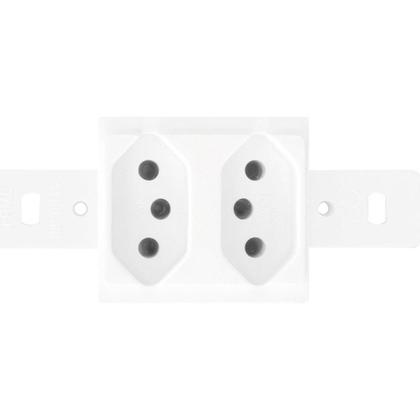 Imagem de Conjunto Fame 4X2 Branco Sem Placa 2Tomadas 20A